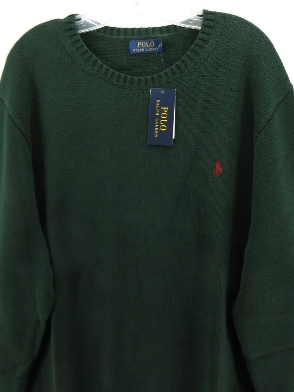 Polo Ralph Lauren Sweater XXL Pullover Ribbed Chunky Red Pony Classic